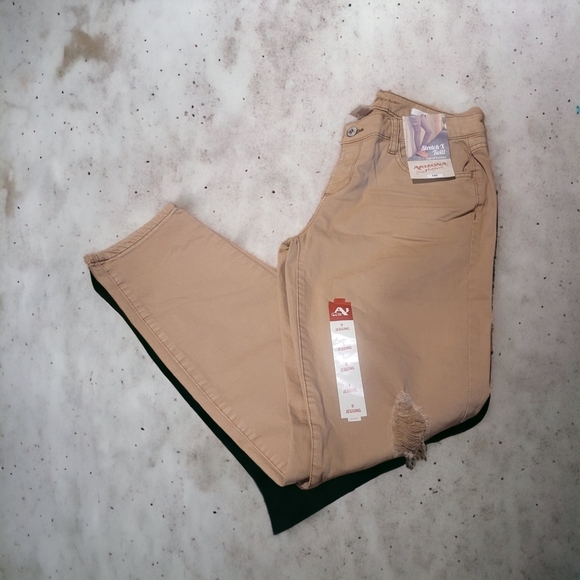 NWT Arizona Jeans Tan Stretch Jeggings Size 9 - Picture 5 of 9